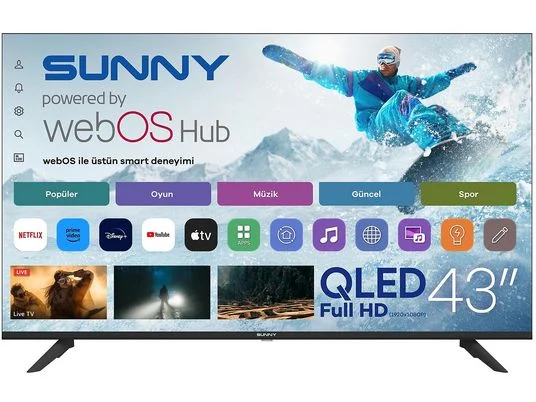 SUNNY SN43QFMLN-W02 Smart webOS 2.0S 43 inç 109 cm Full-HD QLED TV